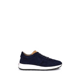 Tod's Black Calf Leather Bos Taurus Low Top Sneakers